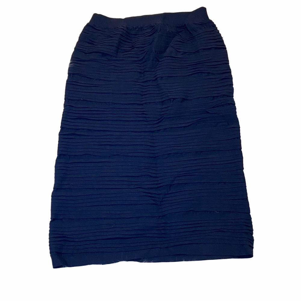 Modern Vintage Boutique Blue Ruched Skirt One Size